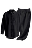 Light Blue 2-Piece Linen Men's Co-Ord Set