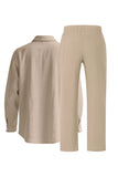 Light Blue 2-Piece Linen Men's Co-Ord Set