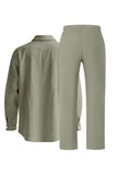 Light Blue 2-Piece Linen Men's Co-Ord Set