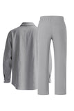 Light Blue 2-Piece Linen Men's Co-Ord Set