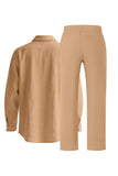 Light Blue 2-Piece Linen Men's Co-Ord Set