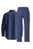 Light Blue 2-Piece Linen Men's Co-Ord Set