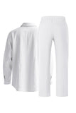 Light Blue 2-Piece Linen Men's Co-Ord Set