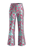 Dusty Green Open-front 2 Piece Slim Fit Floral Women's Suits