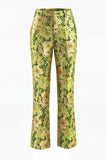 Blue Floral 2 Piece Notch Lapel One Button Women Suits