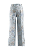 Blush Floral Peak Lapel 2 Piece Double Breasted Women Suits with Pockets