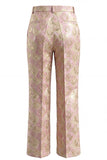 Blue 2 Piece Shawl Lapel Floral Double Breasted Women's Suits with Pockets