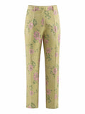 2 Piece Sage Green Shawl Lapel Floral Women's Suits