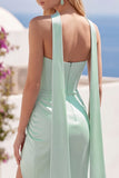 Mint Strapless Bodycon Corset Homecoming Dress with Slit