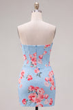 Sweetheart Yellow Corset Beaded Floral Tight Homecoming Dress