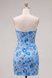 Sweetheart Yellow Corset Beaded Floral Tight Homecoming Dress