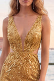 Sparkly Green Bodycon V-Neck Cut Out Sequins Short Homecoming Dress