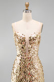 Sparkly Mint Green Bodycon Corset Lace Up Back Sequins Short Homecoming Dress