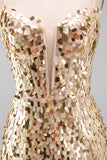 Sparkly Mint Green Bodycon Corset Lace Up Back Sequins Short Homecoming Dress
