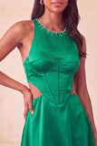 Black A-Line Corset Cut Out Short Homecoming Dress