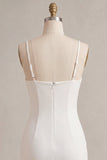 Bodycon Corset Spaghetti Straps Ruched Little White Dress