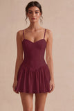 A-Line Spaghetti Straps Little White Dress