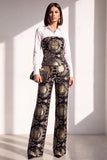 Black Golden Corset Printed Pant Suits Women Suits