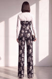 Black Golden Corset Printed Pant Suits Women Suits