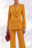 Vintage Acacia Fitted Notched Lapel Long Sleeves Women Suits