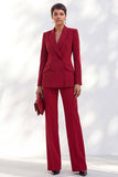 Vintage Acacia Fitted Notched Lapel Long Sleeves Women Suits