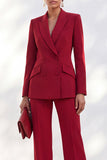 Vintage Acacia Fitted Notched Lapel Long Sleeves Women Suits