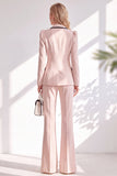 Brown Fitted Notched Lapel Long Sleeves Women Suits with Covered Button