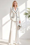 Brown Fitted Notched Lapel Long Sleeves Women Suits with Covered Button