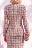 Black Fitted Long Sleeves Knee-Length Women Suits