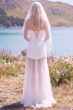 White Sheath Strapless Tulle Maxi Elopement Wedding Dress