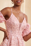 Olive Cold Shoulder Sequins A-Line Short Homecoming Dress with Lace Up Back