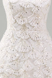 Ivory A-Line Square Neck Short Homecoming Dress with Sequins