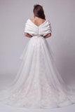 Mermaid White Sequins Off the Shoulder Long Pageant Dress with Train