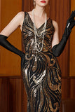 Sparkly Sequin Long Vintage Great Gatsby Flapper 1920s Dress