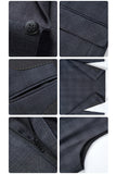 Navy 3 Piece Notch Lapel Single Breasted Men's Prom Suits