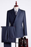 Apricot 2 Piece One Button Peak Lapel Men's Prom Suits