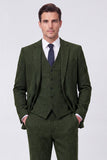 Brown Single Breasted 3 Piece Notch Lapel Men's Prom Suits