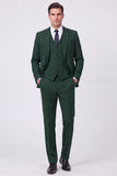 Brown Single Breasted 3 Piece Notch Lapel Men's Prom Suits