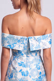 Green Strapless Floral Printed Bodycon Short Homecoming Dress