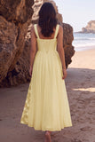 White A-Line Sweetheart Ruched Chiffon Midi Wedding Dress with Lace Side Slit