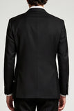 Peak Lapel Double Breasted Black 2 Piece Men's Prom Suits