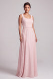 Blush A-Line Chiffon Bateau Neck Cape Long Mother of the Bride Dress with Beading