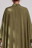 Olive Sheath High Neck Chiffon Long Mother of the Bride Dress with Rhinestones
