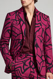 Notched Lapel Fuchsia One Button 2 Piece Men's Prom Suits
