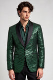 Shawl Lapel Emerald Green One Button Men's Prom Blazer