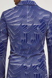 Notched Lapel Grey Blue One Button Men's Prom Blazer