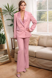 Blush Double Breasted 2 Piece Women's Prom Suit