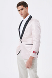 Light Pink Shawl Lapel Men's Blazer