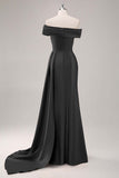 One Shoulder Pleated Champagne Sheath Satin Long Formal Dress