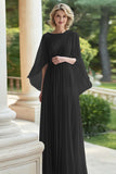 Pleated Lilac A Line Chiffon Mother of the Bride Dress